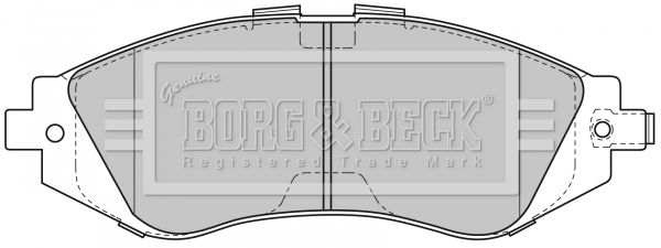 BORG & BECK stabdžių trinkelių rinkinys, diskinis stabdys BBP1881